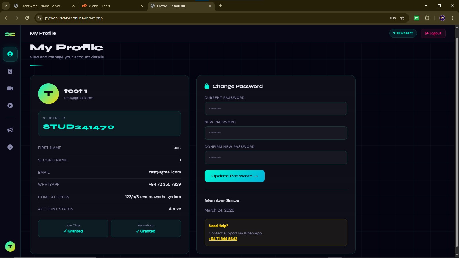 Python Education platform LMS